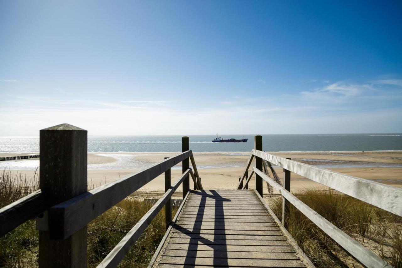 Luxe Kamer Aan Zee Zoutelande Bagian luar foto